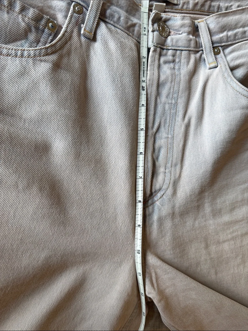 Women's Agolde High-Rise Wide-Leg Jeans in Light Beige